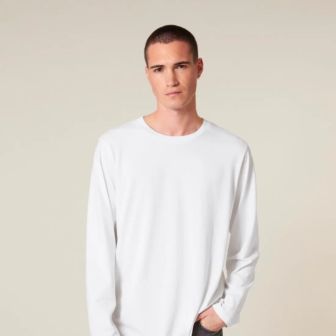 Camiseta de manga larga personalizada en White