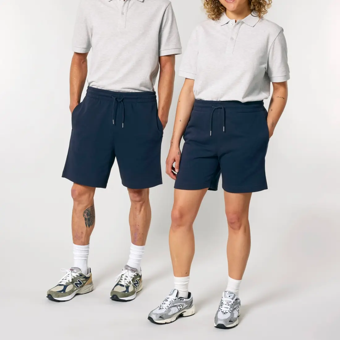 Custom Sweat Shorts in French Navy
