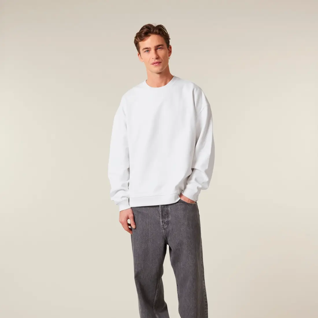 Sweatshirt mit Ihrem Logo in White