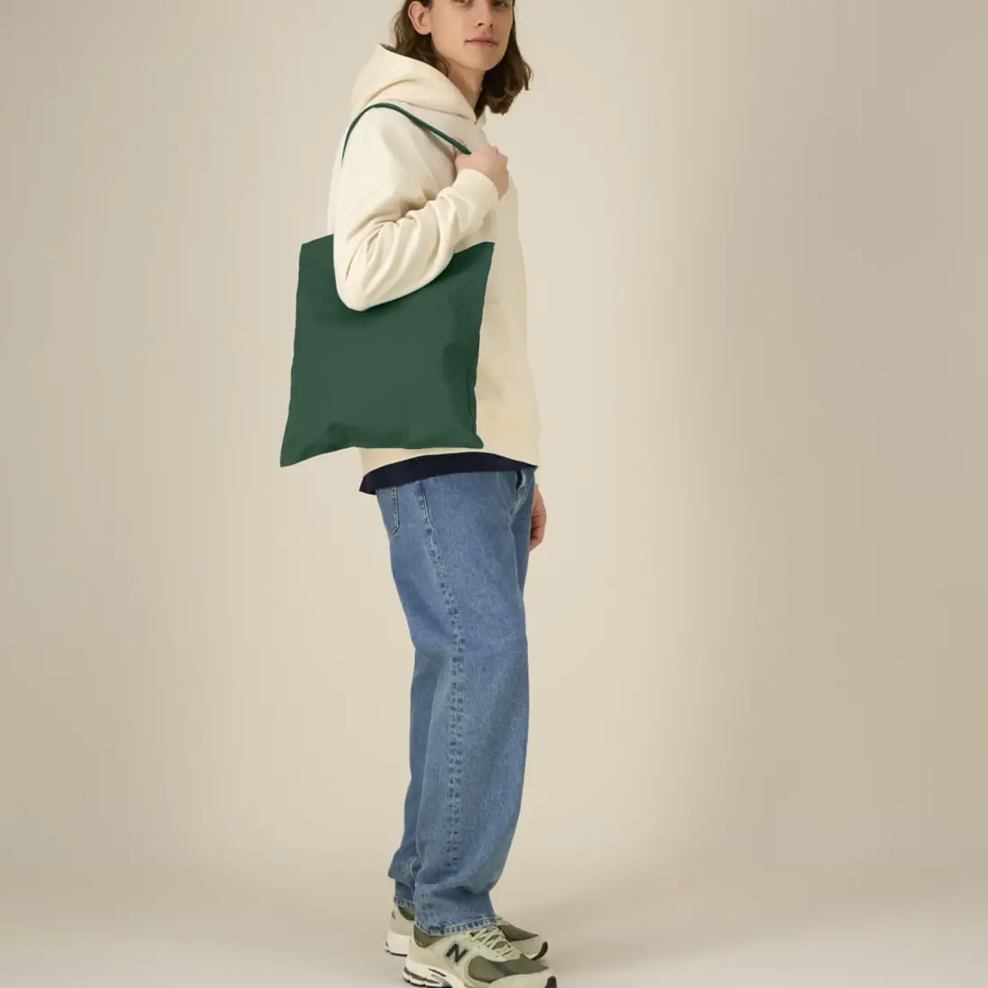 Custom Tote Bag in Bottle Green