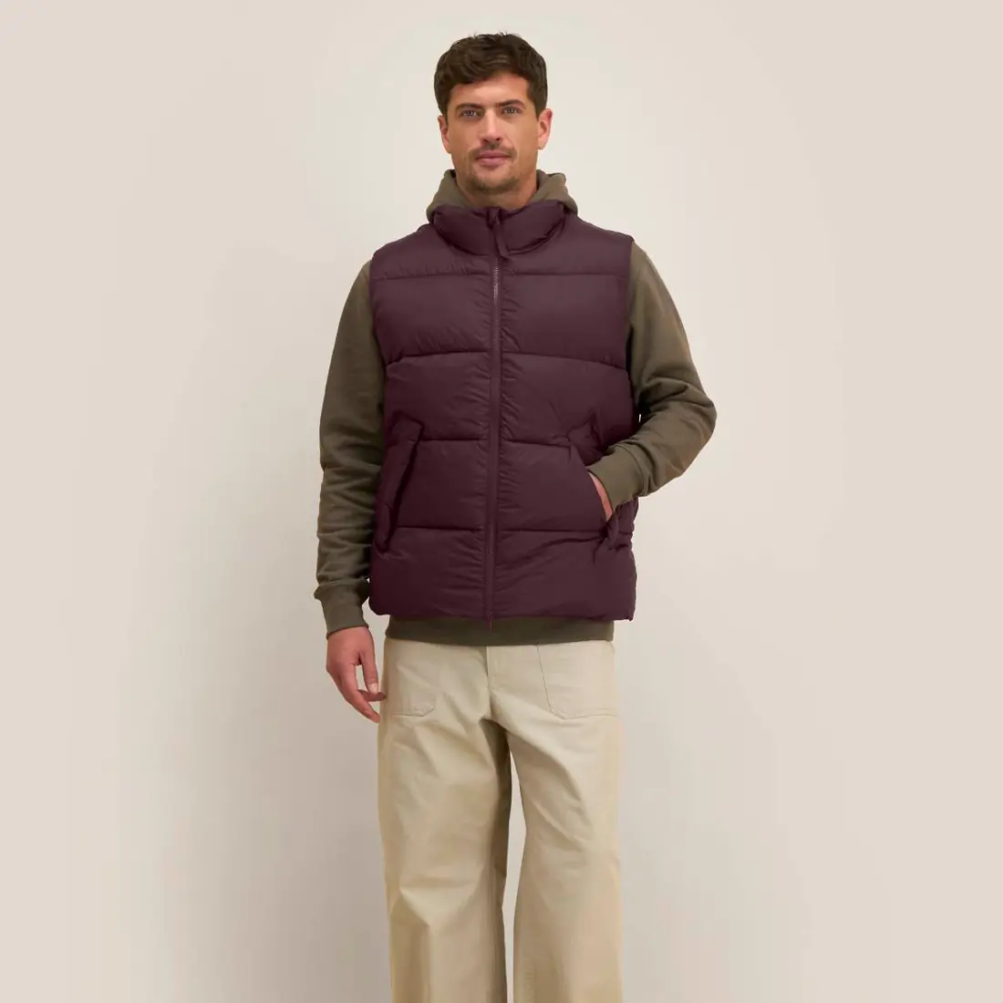 Custom Bodywarmer in Red Brown