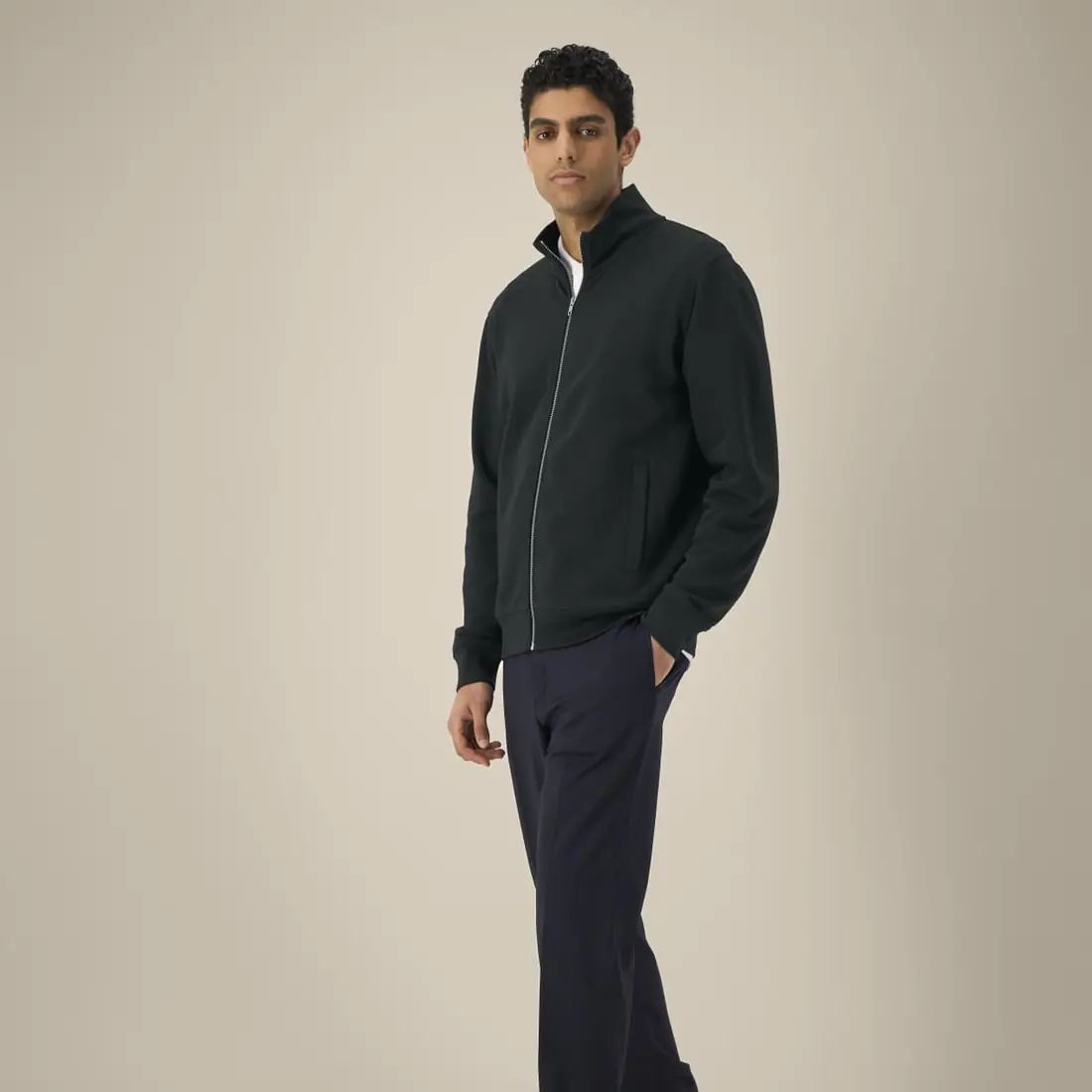 Sudadera con cremallera personalizada en Black